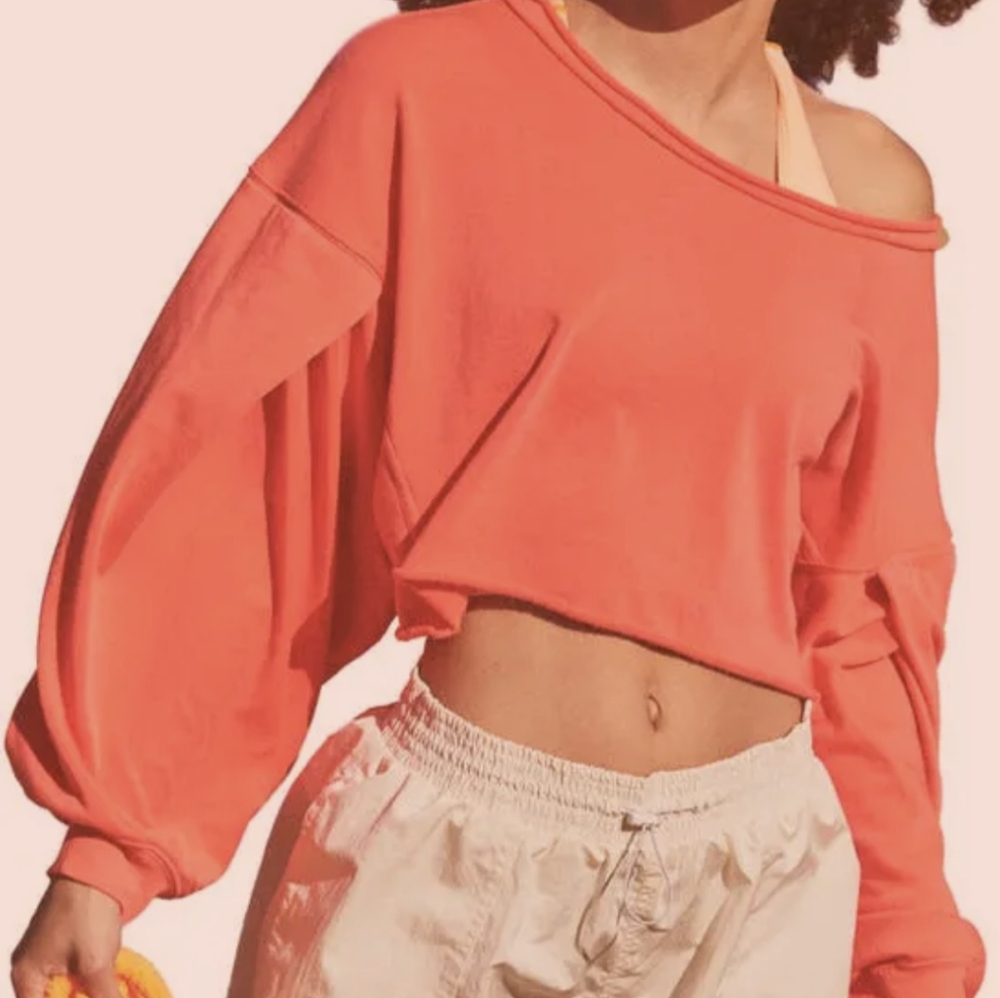 Free People Movement The Way You Move Crop Sweatshirt Small